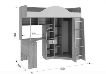 Уголок школьника Фэнтези (Мебельсон) в Серове - serov.mebel-e96.ru