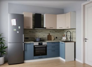 Угловой кухонный гарнитур Фьюжн 2200*1000 мм (Sanvut) в Серове - serov.mebel-e96.ru