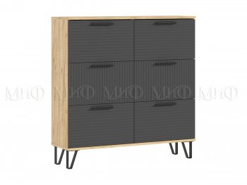 Обувница Флэш крафт/графит (Миф) в Серове - serov.mebel-e96.ru