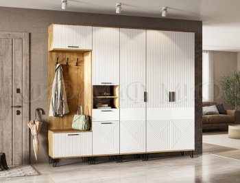 Прихожая Флэш модульная, крафт/белый (Миф) в Серове - serov.mebel-e96.ru