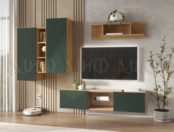 Стенка Флэш крафт/грин (Миф) в Серове - serov.mebel-e96.ru