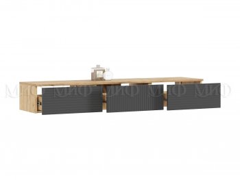 Стенка Флэш комп.2 крафт/графит (Миф) в Серове - serov.mebel-e96.ru