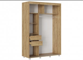 Шкаф-купе 1500 мм Форест крафт золотой(Стиль) в Серове - serov.mebel-e96.ru