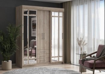 Шкаф-купе 1700 мм Фортуна (Дуб крафт серый) (ИЦ) в Серове - serov.mebel-e96.ru