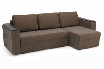 Диван угловой Форвард (велюр Ультра шоколад) (Софт) в Серове - serov.mebel-e96.ru