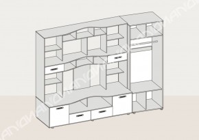 Гостиная Аллегро со шкафом вариант-4 (венге/дуб белфорт) в Серове - serov.mebel-e96.ru