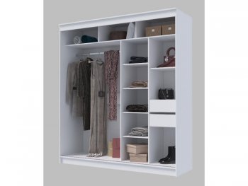 Шкаф-купе 2000 мм Гранд-1 ЛДСП, белый гладкий (Эра) в Серове - serov.mebel-e96.ru