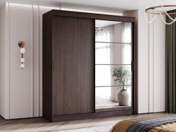 Шкаф-купе 2000 мм Гранд-1 ЛДСП/Зеркало, венге (Эра) в Серове - serov.mebel-e96.ru