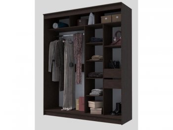 Шкаф-купе 2000 мм Гранд-1 зеркало/зеркало, венге (Эра) в Серове - serov.mebel-e96.ru