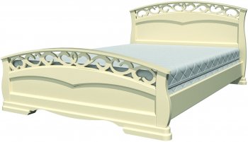 Кровать из массива Грация-1 Слоновая кость (БМ) в Серове - serov.mebel-e96.ru