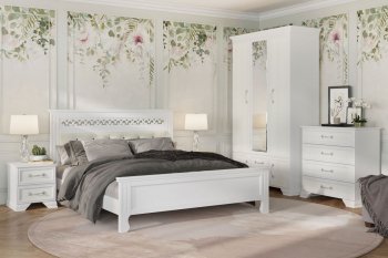 Спальный гарнитур Грация (лак) Белый (модульный) (БМ) в Серове - serov.mebel-e96.ru