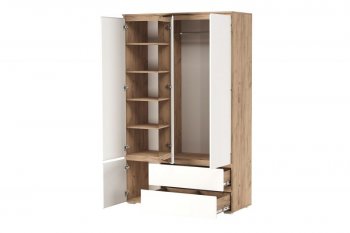 Шкаф 1300 мм 4С2Я с 1 зерк. Гретта крафт золотой (Памир) в Серове - serov.mebel-e96.ru