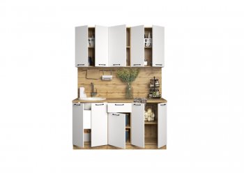 КУхонный гарнитур Хелмер 1600 мм (Сурская) в Серове - serov.mebel-e96.ru