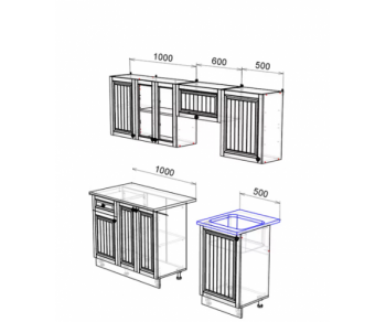 Кухонный гарнитур Хозяюшка 2100 Мускат (Эра) в Серове - serov.mebel-e96.ru