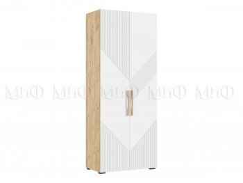 Шкаф распашной 900 мм Ирис с антресолью, крафт/белый (Миф) в Серове - serov.mebel-e96.ru