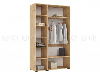 Шкаф 1350 мм Ирис с антресолью, крафт/графит (Миф) в Серове - serov.mebel-e96.ru