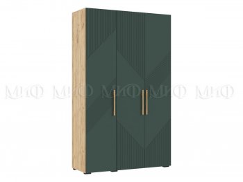 Шкаф 1350 мм Ирис с антресолью, крафт/грин (Миф) в Серове - serov.mebel-e96.ru