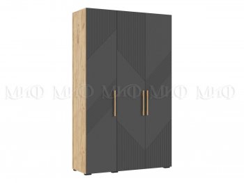 Шкаф 1350 мм Ирис с антресолью, крафт/графит (Миф) в Серове - serov.mebel-e96.ru