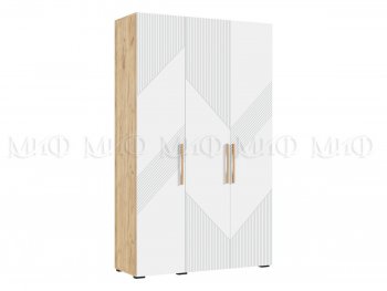 Шкаф 1350 мм Ирис с антресолью, крафт/белый (Миф) в Серове - serov.mebel-e96.ru