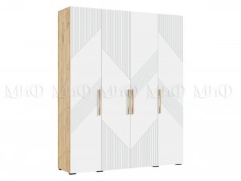 Шкаф 1800 мм Ирис с антресолью крафт/белый (Миф) в Серове - serov.mebel-e96.ru