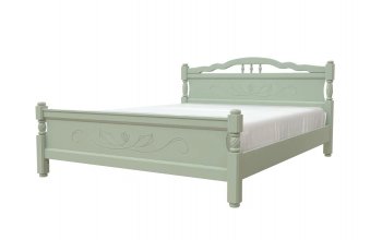 Кровать из массива Карина-5 Зеленый самшит (БМ) в Серове - serov.mebel-e96.ru