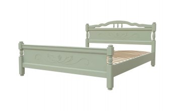 Кровать из массива Карина-5 Зеленый самшит (БМ) в Серове - serov.mebel-e96.ru