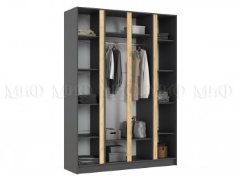 Шкаф 1600 мм 4-х створчатый Келвин графит  (Миф) в Серове - serov.mebel-e96.ru