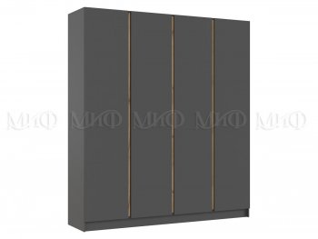 Шкаф 2000 мм 4-х ств. Келвин графит  (Миф) в Серове - serov.mebel-e96.ru