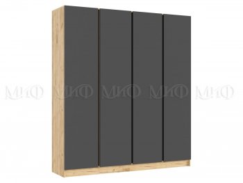 Шкаф 2000 мм 4-х ств. Келвин дуб золотой/графит (Миф) в Серове - serov.mebel-e96.ru