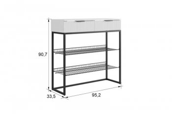Обувница Классная 1 (графит/графит матовый/черный муар​​​​​​​) (Мебельсон) в Серове - serov.mebel-e96.ru