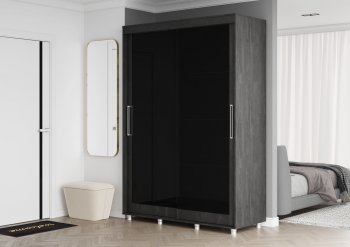 Шкаф-купе 1500 мм Комфорт BLACK EDITION (Стиль) в Серове - serov.mebel-e96.ru