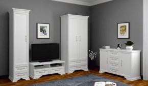 Комод 4ящ.+2дв. ГРАЦИЯ (лак) Белый (БМ) в Серове - serov.mebel-e96.ru