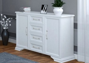 Комод 4ящ.+2дв. ГРАЦИЯ (лак) Белый (БМ) в Серове - serov.mebel-e96.ru