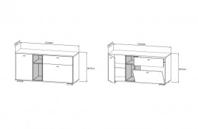 Комод ЛАНС К101, Дуб бунратти белый/Белый (ДСВ) в Серове - serov.mebel-e96.ru