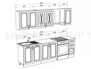 Кухонный гарнитур Констанция 2000 мм Сандал (Миф) в Серове - serov.mebel-e96.ru