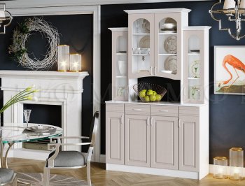 Буфет Констанция 4-х створчатый Мускат (Миф) в Серове - serov.mebel-e96.ru