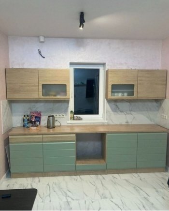 Кухонный гарнитур 3000 мм Кремона фисташка (Росток) в Серове - serov.mebel-e96.ru