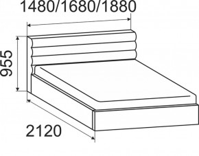 Кровать Альба с подъемным механизмом 1400*2000 в Серове - serov.mebel-e96.ru