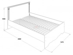 Кровать двойная Ольга 1Н + 2-а ящика (1400*2000) в Серове - serov.mebel-e96.ru