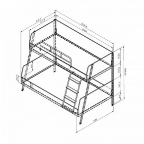 Кровать двухъярусная Дельта Лофт-20.02.04 Белый в Серове - serov.mebel-e96.ru