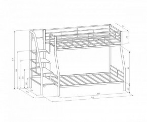 Кровать двухъярусная Толедо-1 Черный/Венге в Серове - serov.mebel-e96.ru