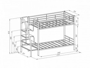 Кровать двухъярусная Толедо-П с полкой Серый/Венге в Серове - serov.mebel-e96.ru