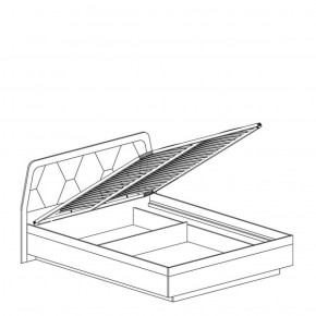 Кровать двуспальная 1600 с ПМ Дели 77 (Яна) в Серове - serov.mebel-e96.ru