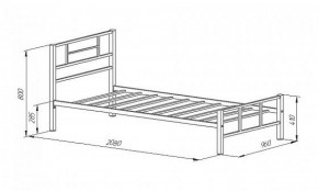 Кровать металлическая Кадис Белый в Серове - serov.mebel-e96.ru