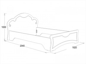 Кровать Ольга-10 МДФ (1600) в Серове - serov.mebel-e96.ru