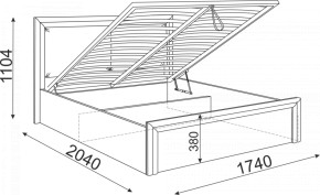 Кровать с ПМ и мягкой частью Глэдис (модуль 32) 1600 в Серове - serov.mebel-e96.ru