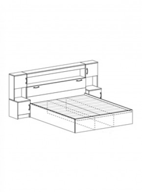 Кровать с прикроватным блоком КР 552 (МС Бася) в Серове - serov.mebel-e96.ru | фото