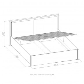 Кровать Шерлок с ПМ 1400 дуб сонома 1400*2000 в Серове - serov.mebel-e96.ru