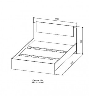 Кровать Софи СКР1400.1 (ДСВ) в Серове - serov.mebel-e96.ru