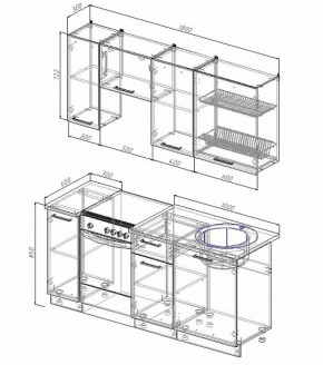 Кухонный гарнитур Жемчуг 1800 в Серове - serov.mebel-e96.ru